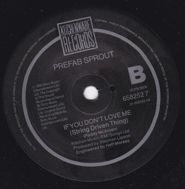 Prefab Sprout : If You Don't Love Me (7", Single)