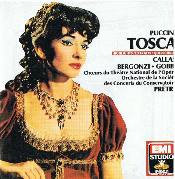 Puccini*, Callas* / Bergonzi* / Gobbi* / Choeurs Du Théâtre National De L' Opéra*, Orchestre De La Société Des Concerts Du Conservatoire, Prêtre* : Tosca Highlights (CD, Comp, RM)
