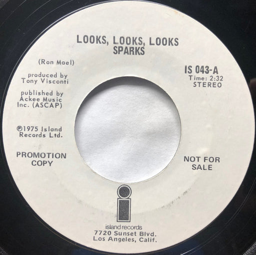 Sparks : Looks, Looks, Looks (7", Promo, Styrene)