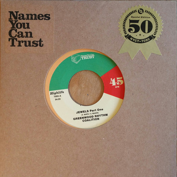 Greenwood Rhythm Coalition : Jewels (7", Single, S/Edition)