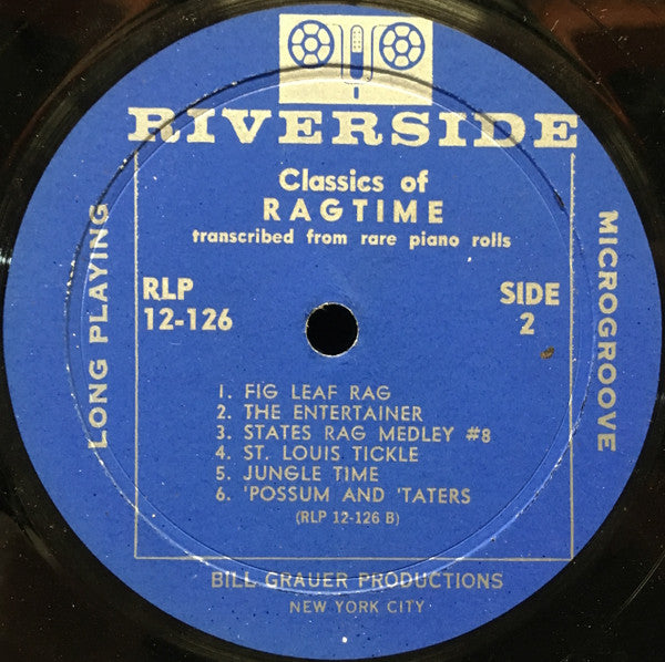 Scott Joplin, James Scott (4), Tom Turpin : Ragtime Piano Roll Classics (LP, Comp)