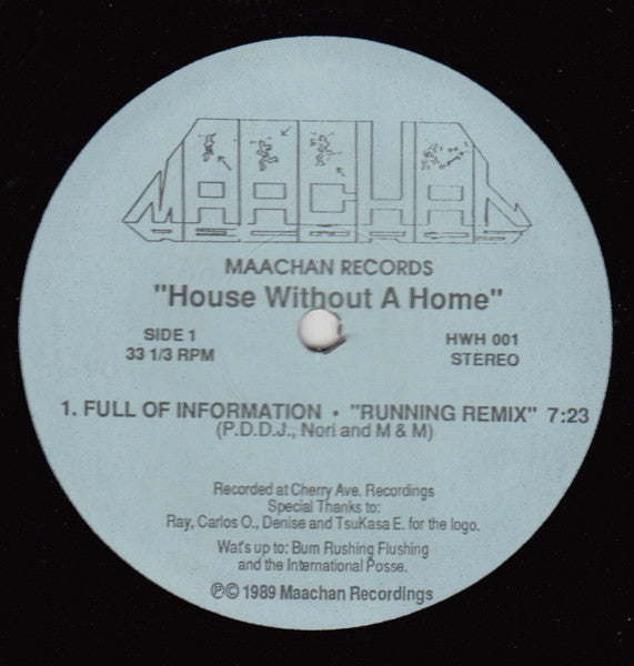 Full Of Information / Unknown Artist : House Without A Home (12", Blu)
