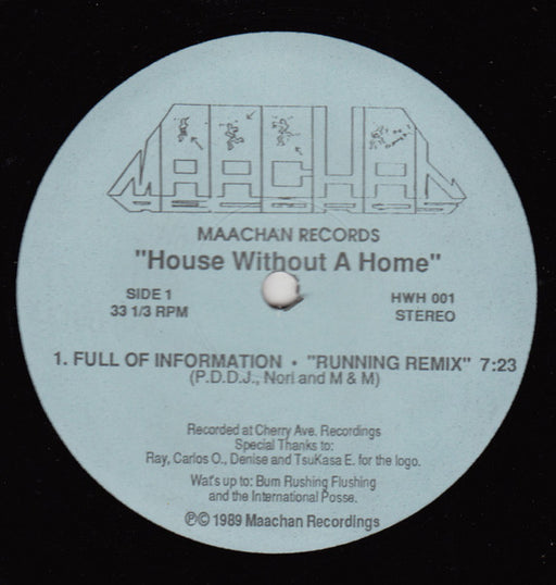 Full Of Information / Unknown Artist : House Without A Home (12", Blu)