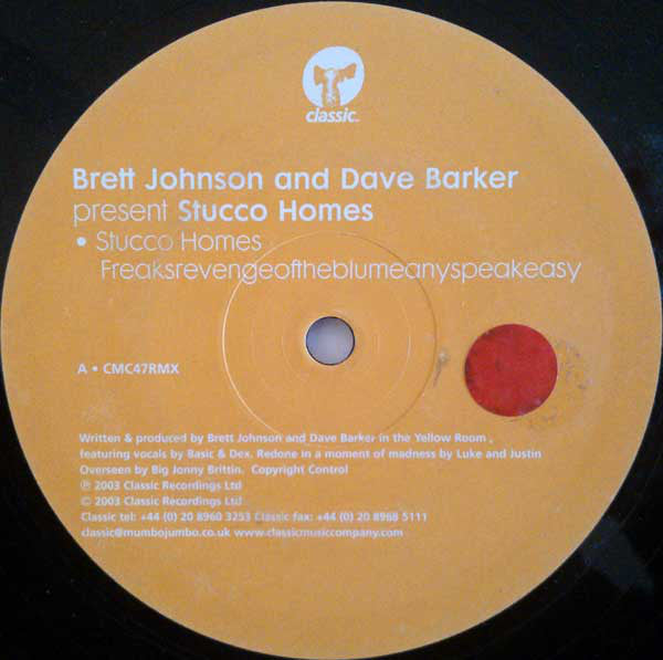 Brett Johnson And Dave Barker : Stucco Homes (12")