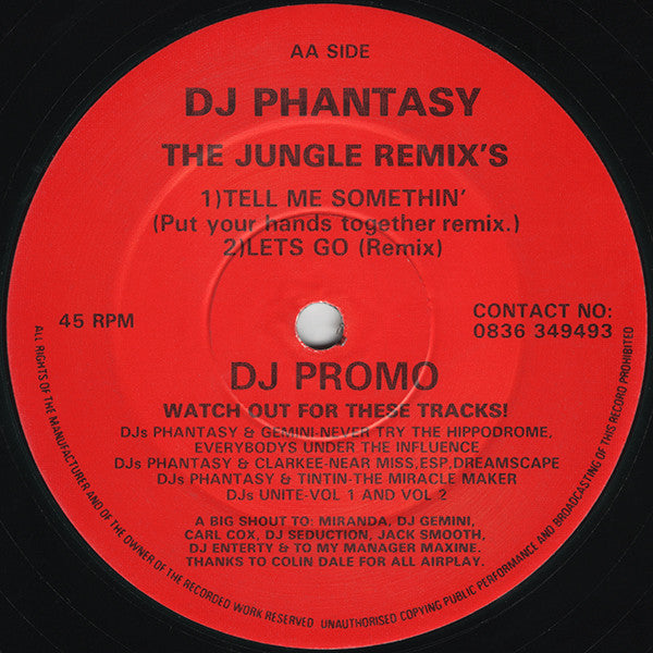 DJ Phantasy : The Jungle Remix's (12", Promo)