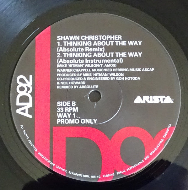 Shawn Christopher : Thinking About The Way (12", Promo)