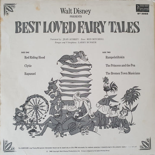 Jean Aubrey : Walt Disney Presents Best Loved Fairy Tales (LP, Album, RE)