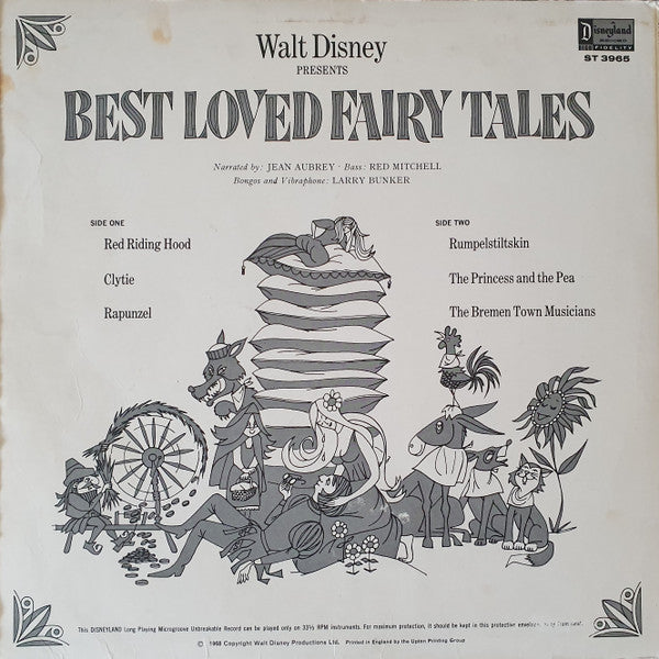 Jean Aubrey : Walt Disney Presents Best Loved Fairy Tales (LP, Album, RE)