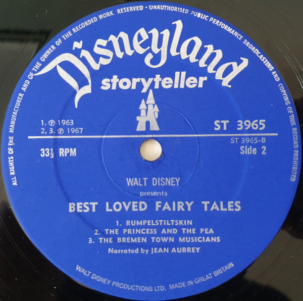 Jean Aubrey : Walt Disney Presents Best Loved Fairy Tales (LP, Album, RE)