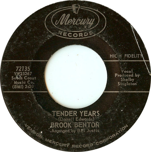 Brook Benton : My True Confession / Tender Years (7")