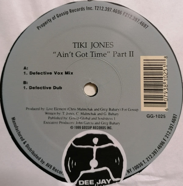 Tiki Jones : Ain't Got Time - Remixes (12")