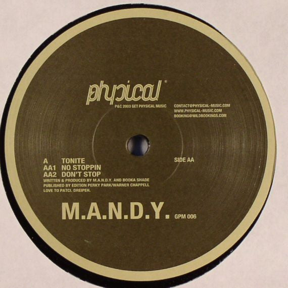 M.A.N.D.Y. : No Stoppin (12")