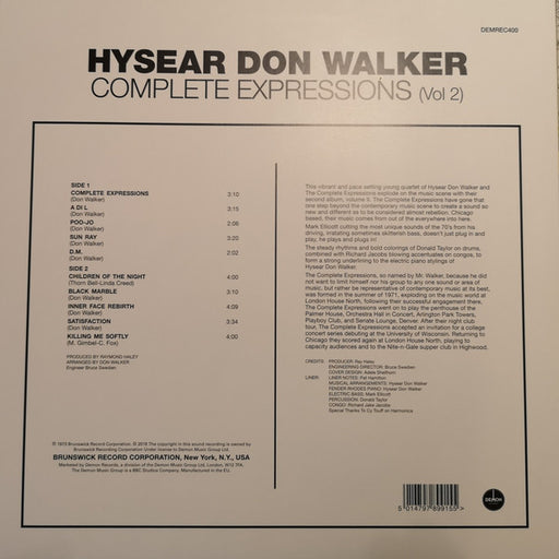 Hysear Don Walker : Complete Expressions (Vol. 2) (LP, Album, RE)