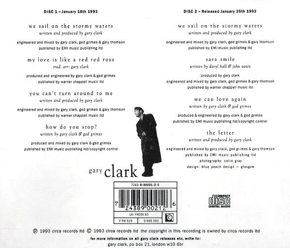 Gary Clark : We Sail On The Stormy Waters (CD, Single, CD1)