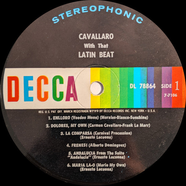 Carmen Cavallaro : Cavallaro With That Latin Beat (LP, Album, RP)
