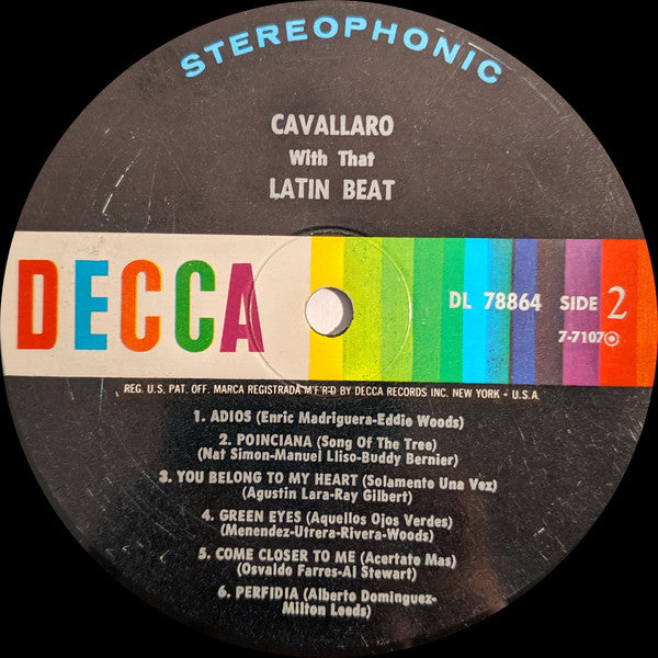 Carmen Cavallaro : Cavallaro With That Latin Beat (LP, Album, RP)