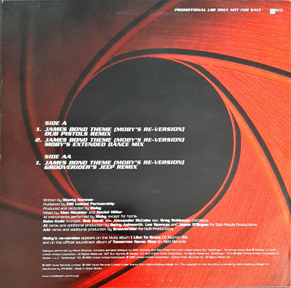 Moby : James Bond Theme (Moby's Re-Version) (12", Promo)