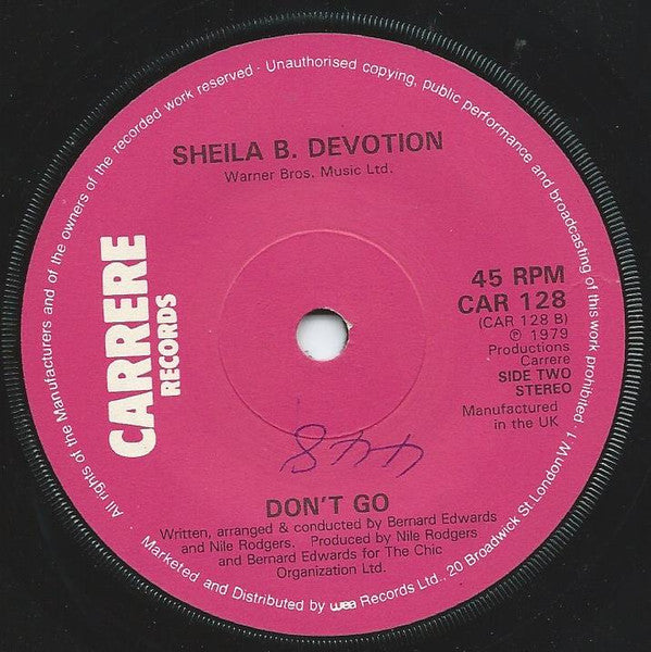 Sheila B. Devotion* : Spacer (7", Single)