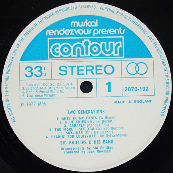 Sid Phillips And His Band* & The Simon Sound : Two Generations (LP)