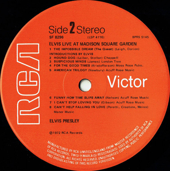 Elvis* : Elvis As Recorded At Madison Square Garden (LP, Album)