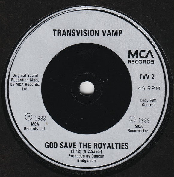 Transvision Vamp : Tell That Girl To Shut Up (7", Single)