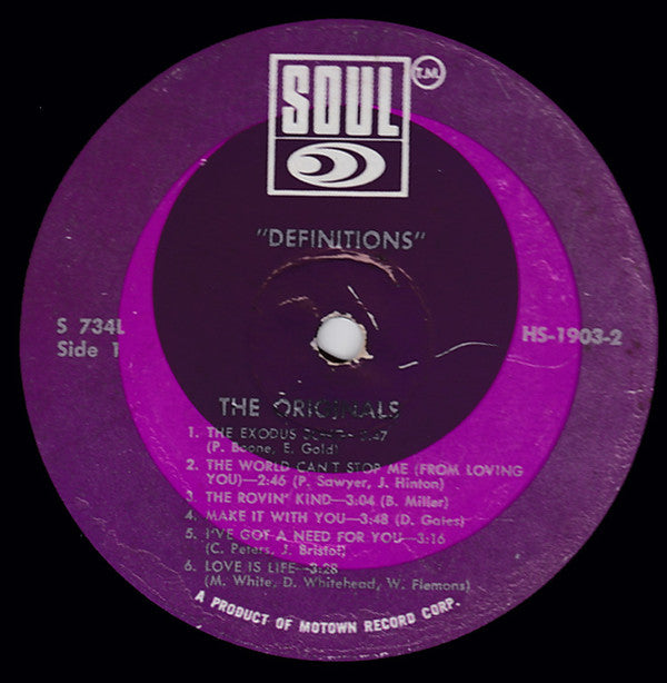 The Originals : Definitions (LP, Album)