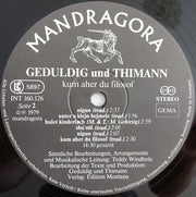 Geduldig Und Thimann : Kum Aher Du Filosof (LP, Album)