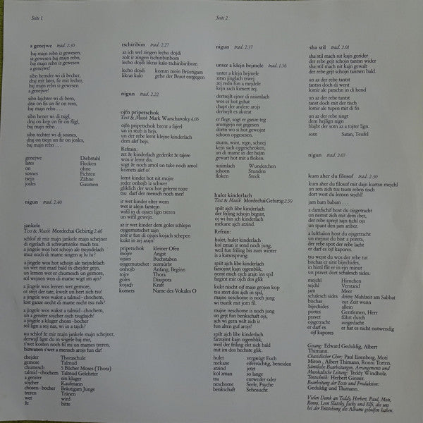Geduldig Und Thimann : Kum Aher Du Filosof (LP, Album)
