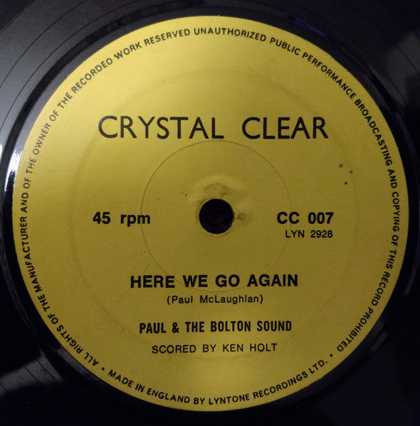 Paul & The Bolton Sound / New Venture (2) : Here We Go Again / The Chance (7")