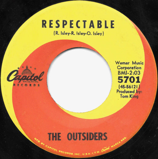 The Outsiders (4) : Respectable / Lost In My World (7", Single, Scr)