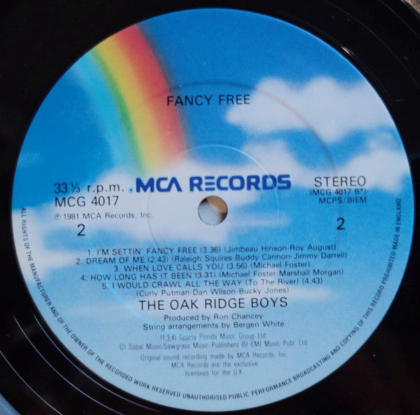 The Oak Ridge Boys : Fancy Free (LP, Album, Club)