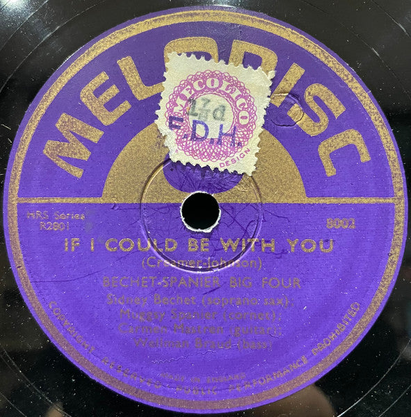 The Bechet / Spanier Big Four : That's A Plenty / If I Could Be With You One Hour Tonight (Shellac, 12")