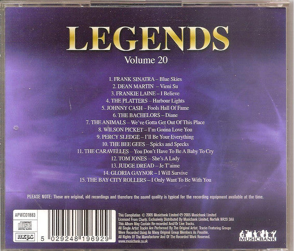 Various : Legends (Volume 20) (CD, Comp)