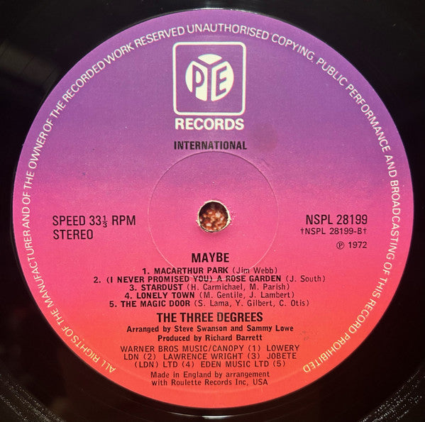 The Three Degrees : Maybe (LP, Album, RE)