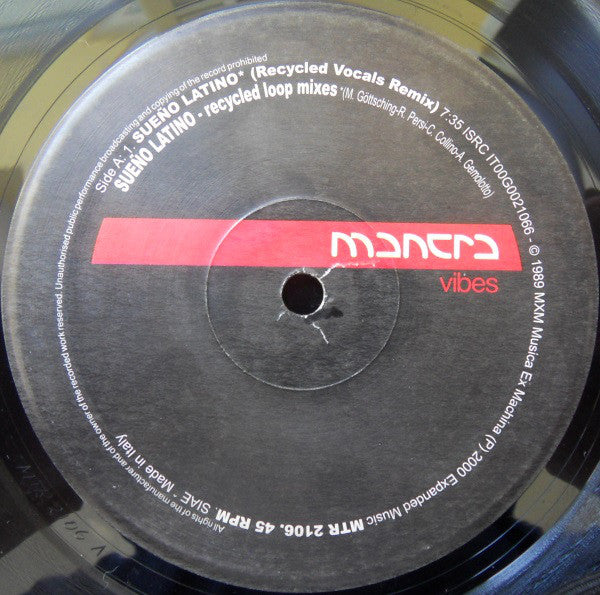 Sueño Latino : Sueño Latino (Recycled Loops Mixes) (12")