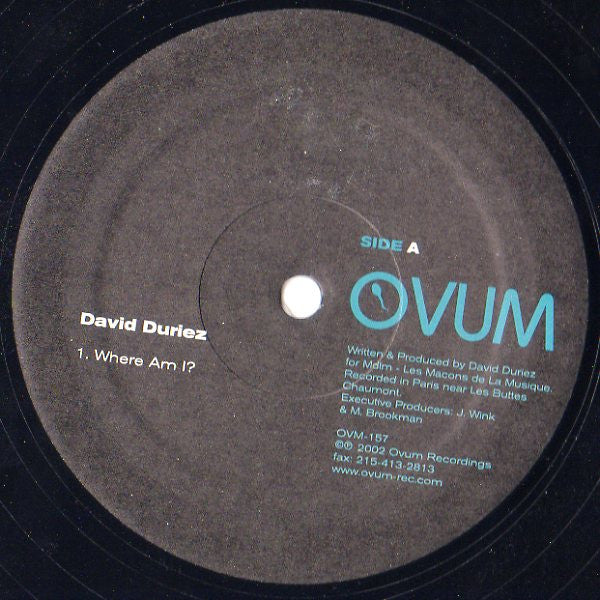 David Duriez : Where Am I? (12")
