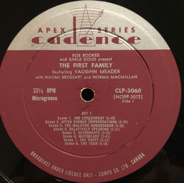 Bob Booker and Earle Doud featuring Vaughn Meader : The First Family (LP, Album, Mono)