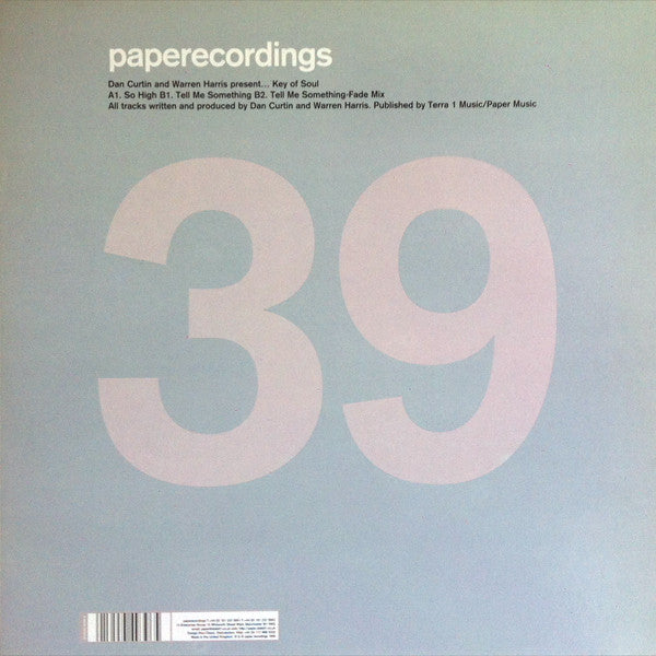 Dan Curtin And Warren Harris Present Key Of Soul : Key Of Soul (12")