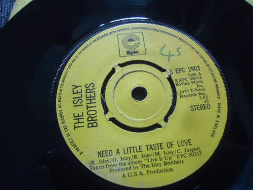 The Isley Brothers : Need A Little Taste Of Love (7", Single, 4 P)