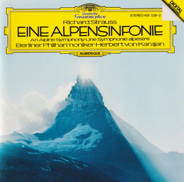 Richard Strauss - Karajan*, Berliner Philharmoniker : Eine Alpensinfonie = An Alpine Symphony = Une Symphonie Alpestre (CD, Album, RE)