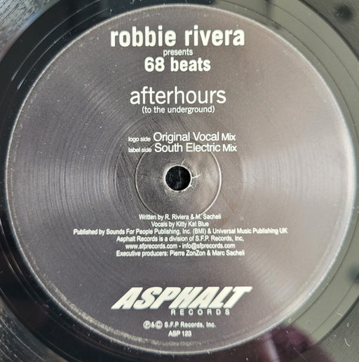 Robbie Rivera Presents 68 Beats : Afterhours (To The Underground) (12")