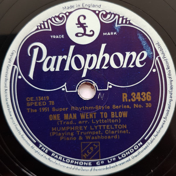 Humphrey Lyttelton And His Band / Humphrey Lyttelton : Apex Blues / One Man Went To Blow (Shellac, 10", RP, N)