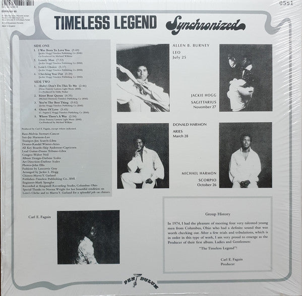 Timeless Legend : Synchronized (LP, Album, RSD, Ltd, Num, RE)