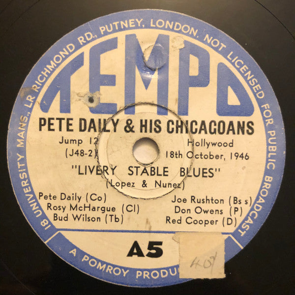 Pete Daily & His Chicagoans* : Livery Stable Blues / Wolverine Blues (Shellac, 10")