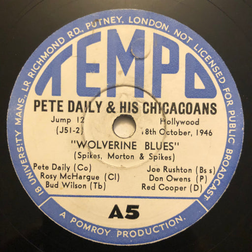Pete Daily & His Chicagoans* : Livery Stable Blues / Wolverine Blues (Shellac, 10")