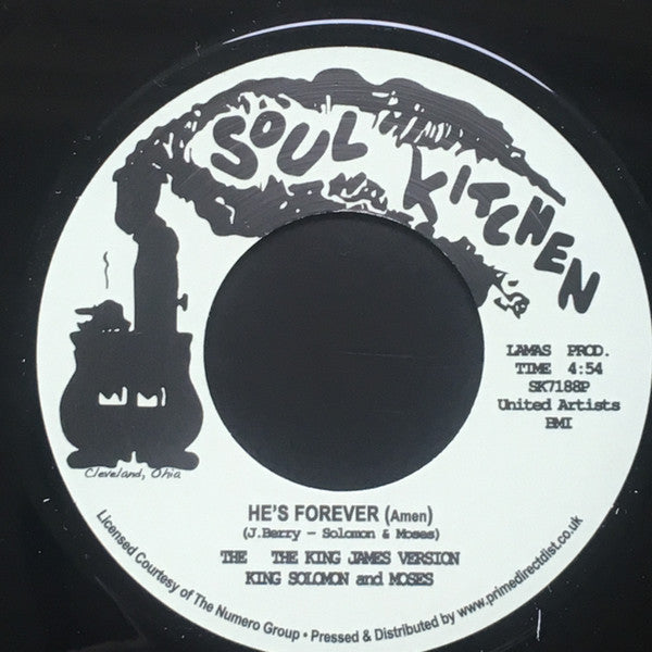 The King James Version (4) : He's Forever (Amen) / He's Coming (7", Single, RE)