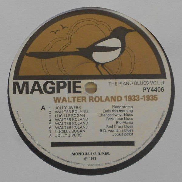 Walter Roland : 'Take Your Big Legs Off' Walter Roland 1933 - 1935 (LP, Comp, Mono)