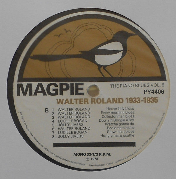 Walter Roland : 'Take Your Big Legs Off' Walter Roland 1933 - 1935 (LP, Comp, Mono)