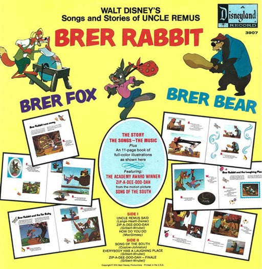 Uncle Remus (4) : Songs And Stories Of Uncle Remus (LP, Album, RE, RP)