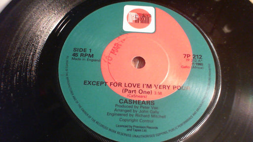 CaShears : Except For Love I'm Very Poor (7", Single)